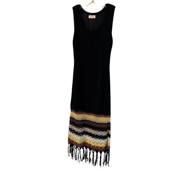 Wales Bonner CROCHET Macramé Fringed MAXI Dress SZ M/L RT $2195 - Picture 3 of 5